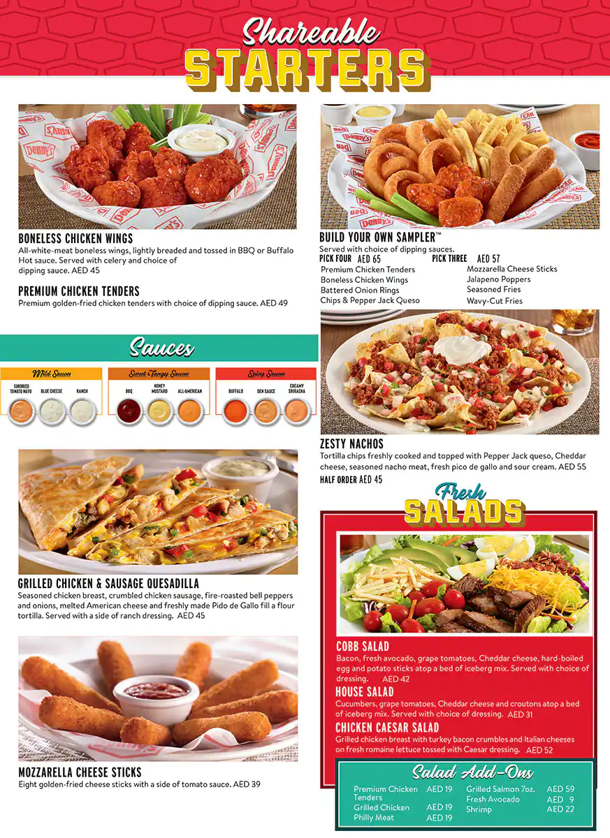 Denny's - دينيز Menu in Al Ghurair Centre, Al Rigga, Dubai 