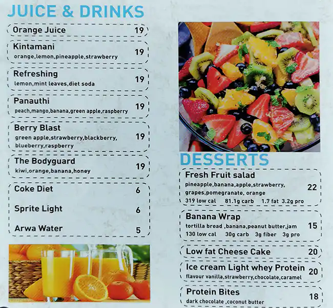 Healthy And Diet Restaurant Menu 