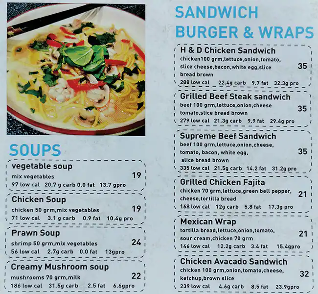 Healthy And Diet Restaurant Menu 