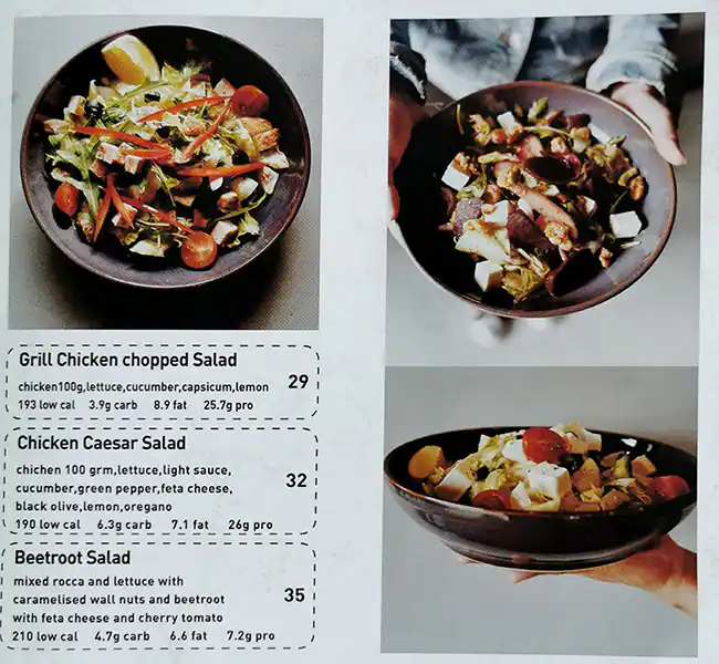 Healthy And Diet Restaurant Menu 