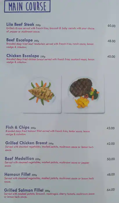 Lila Café Menu in Barsha Heights, Dubai 