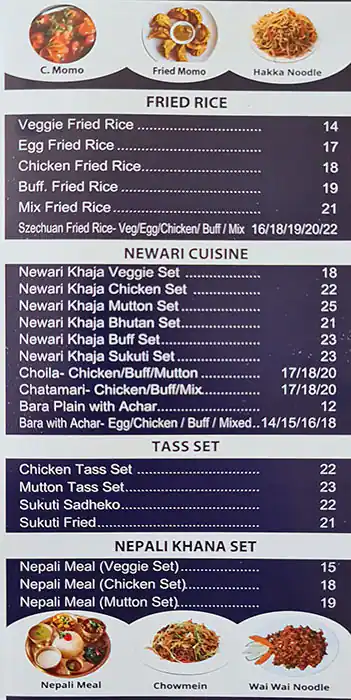 Everest Restaurant - مطعم ايفرست Menu 