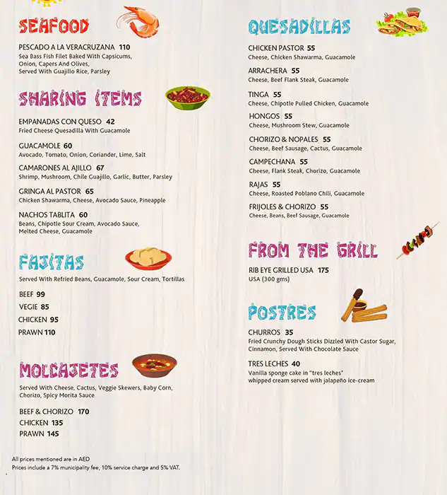 La Tablita -  Hyatt Regency Dubai Creek Heights Menu 