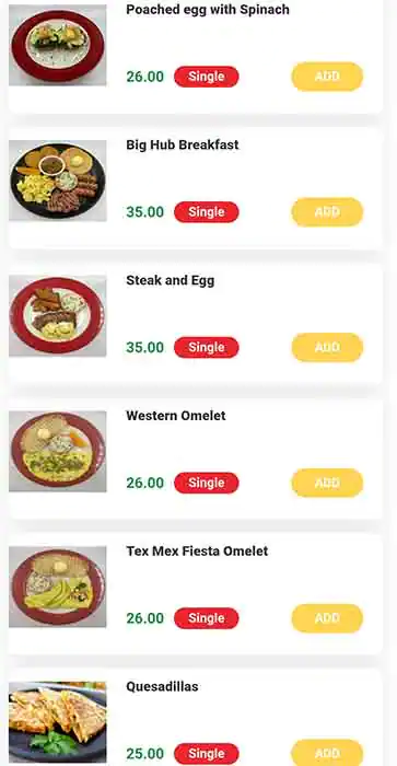 The HUB 7 Menu in Cluster M, Jumeirah Lake Towers (JLT), Dubai 