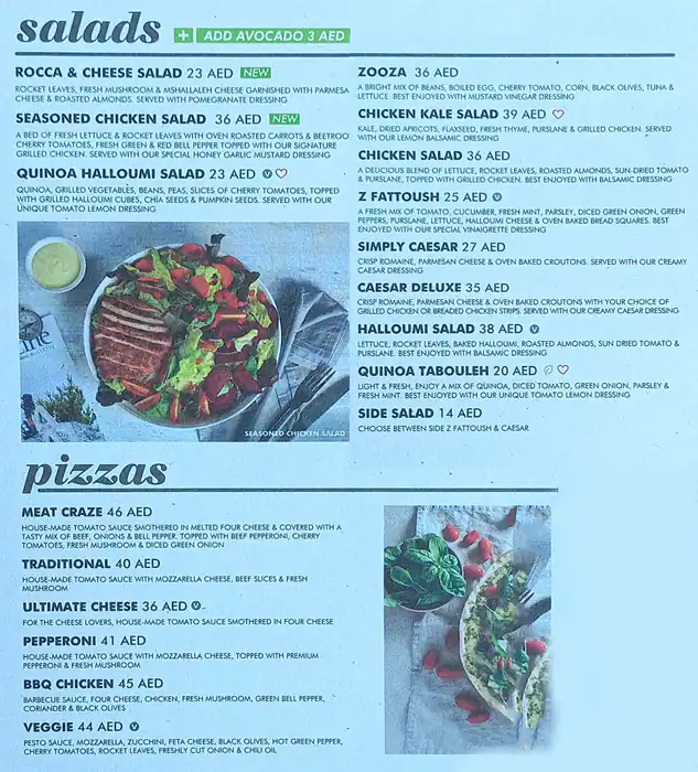 Zaatar w Zeit Menu in Dubai Media City, Dubai 